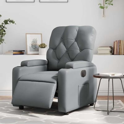Relaxstoel Elektrisch - Comfort stoel - Ontspannen Zitten - Verstelbare Rugleuning - 74 x 142 cm - Grijs