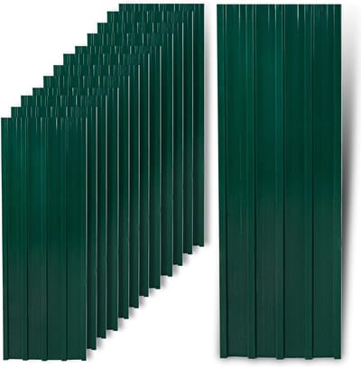 Trapezium Metalen Platen voor Dak en Wand Groen RAL 6005 Set van 12