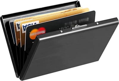 Pasjeshouder - Creditcardhouder - RFID bescherming - Rvs Metal Case Box - portemonnee - zwart