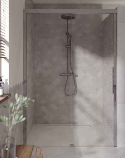 Ben IMotion Douchedeur - Schuifdeur - Links - 140x206 cm - Antikalk - Chroom - Veiligheidsglas