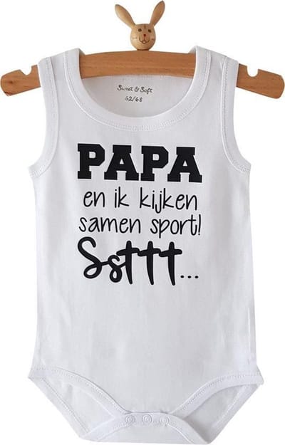 baby romper met tekst mijn eerste wk papa en ik kijken sport formule 1 voetbal cadeau voor zwangerschap maat 50-56 jongen meisje eerste vaderdag ek wk max mouwloos