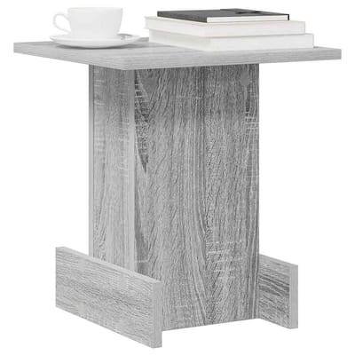 vidaXL - Bijzettafel - Grijs - Sonoma - 35,5 - x - 35 - x - 40 - cm - Bewerkt - hout