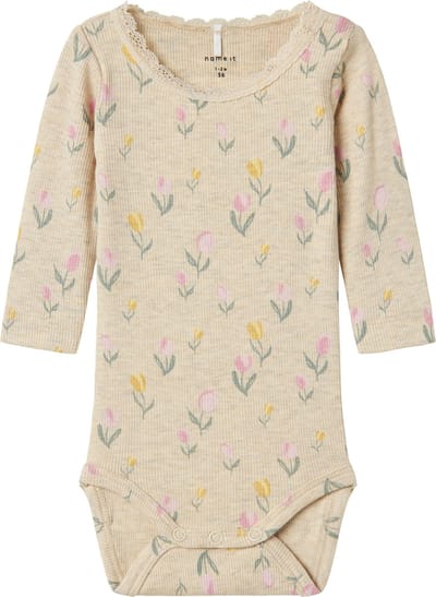 NAME IT - NBFFLOWERKAB LS BODY BOX - Baby - Bodies - Maat 56