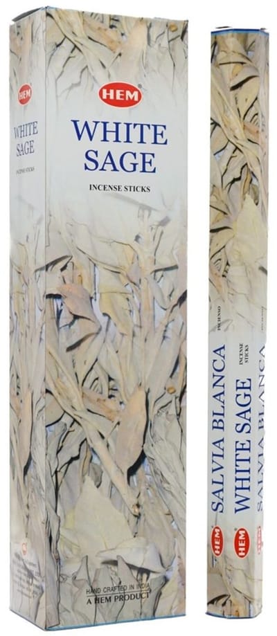 HEM Tuinwierook XL White Sage Witte Salie – 60 Wierookstokjes 30 cm voor Tuin & Meditatie
