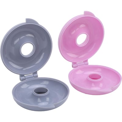 2PCS Moule à Beignet Rond ABS Moule à Gâteau Donut Plateau de Cuisson pour Bagel Pain Outil de Cuisine DIY L