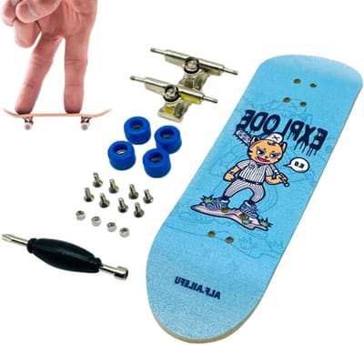 Mini-vingerskateboard, esdoornhout, professioneel vingerboard, premium houten met hoge veerkracht met reserveonderdelen, soepel werkend technologieplatform voor training