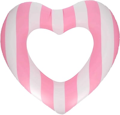 Riethmüller - Opblaasbare fotolijst hartvorm - she said yaasss - roze/wit - 75 cm