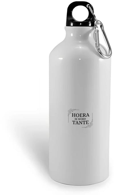 Hacebo® - hoera ik word tante waterfles - Tante - iemand die tante wordt - tante cadeautjes - cadeau - kado - geschenk - water fles - 400ML