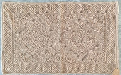 Badmat Jacquard ruit nude beige 45x75cm