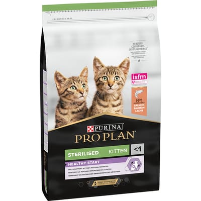 10 kg Purina Pro Plan Sterilised Kitten Rijk aan Zalm Droog Kattenvoer