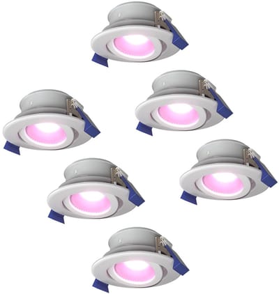 Set van 6 Smart Lima LED inbouwspots - Kantelbaar - Dimbaar - RGBWW - IP65 waterdicht en stofdicht - Buiten - Badkamer - GU10 verwisselbare lichtbron - 5 Watt - Veiligheidsglas - Wit - 3 jaar garantie