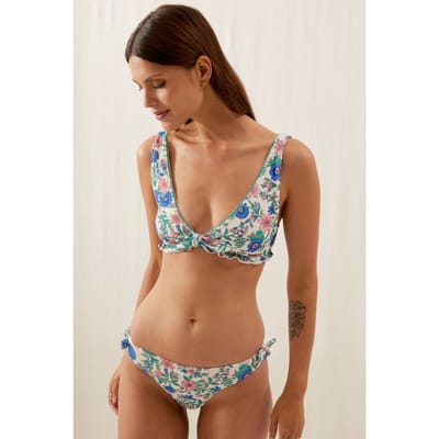 Louise Misha Bikini Bottom Kauai Blue Summer Meadow Maat: XS | Bikini's Outlet | Dames | Wit