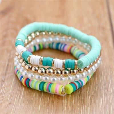 Sorprese armband - Boho 2023 - armband dames - 4 snoeren - cadeau - Model D