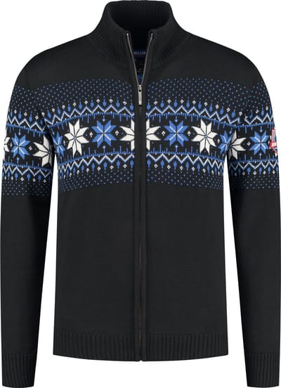 John Brillant Noors heren vest Merino - fijn gebreid - Merino wol - zwart