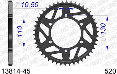 Couronne de transmission Afam pour Moto Yamaha 900 MT-09 SP 2018 à 2020 Neuf