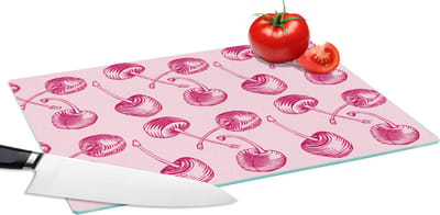 Glazen Snijplank - 39x28 - Vintage - Kersen - Patronen - Roze - Snijplanken Glas