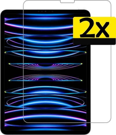 Screenprotector - Geschikt voor Apple iPad Pro (2022) - 11 inch - 4e generatie - 2 Stuks - Extra Sterk - Beschermglas - Gehard Glas - Tempered Glass - Screen Protector