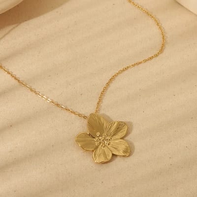 JewelGalerie - Ketting-Bloem-Goud