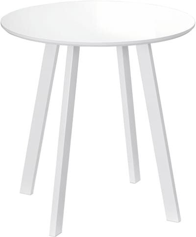 HOMCOM - eettafel - van MDF en staal - 72L x 72B x 75H cm - wit