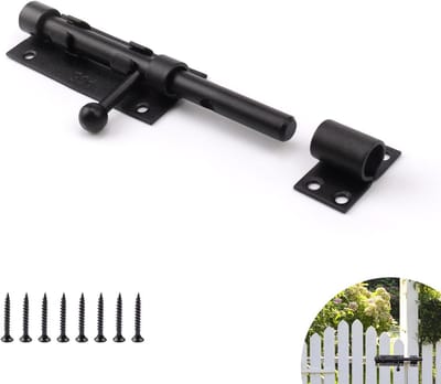 Robuuste buitendeur slot 160mm voor schuifdeuren van 304 roestvrij staal met padlock en 8 schroeven, ideaal voor tuin en veiligheid