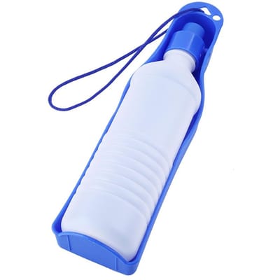 Liefde Huisdier Hond Reis Waterfles Puppy Drinken Voeden Fontein Fles(500ml Blauw) blauw