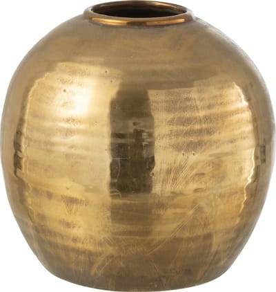 J-Line vaas Arya - metaal - goud - small - Ø 30 cm