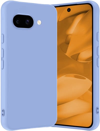 Hoes - Geschikt voor Google Pixel 9a - Sterk & Shockproof - Hoesje Cover - Siliconen Case - Lichtblauw