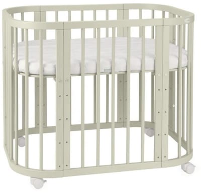 Multifunctioneel 5 in 1 Babybed / peuterbed incl. matras - Olijf