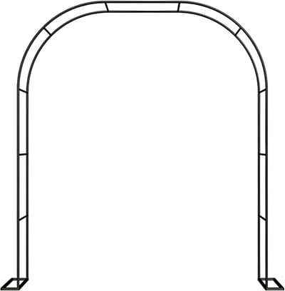 Rozenboog Metaal - Pergola Tuinboog - Klimplanten Ondersteunen - Antiroest Poedercoating - 28 m x 22 m - Zwart