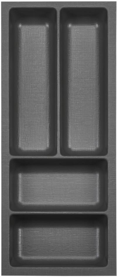 ORGA-BOX 3 Besteklade diepte: 473 x breedte: 191 mm antraciet met zeildoekstructuur voor 30 mm laden, bijv. in Nobilia-keukens vanaf 08.2012.