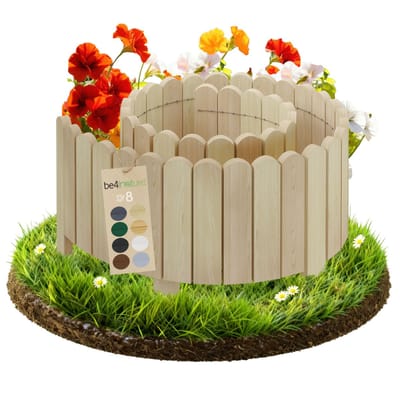 be4nature Flexibele Rolboarder hout 200 x 40 cm Donkergroen Geïmpregneerde Borderrand tuin van dennenhout Tuinafscheiding Gazonafscheiding Borderrand