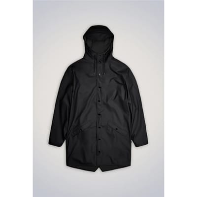 Regenjas - RAINS - Long Jacket Black - Maat XS