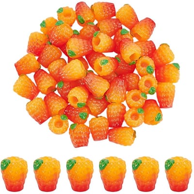 Dailygoods- Kunstframboos 50 Stuks - Imitatie Fruit - Levensechte Bessen - Decoratie Fruit - Eettafel Middelpunt - Kunst Feestdecoratie - 18 x 14,5 x 13 mm - Nepfruit
