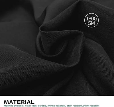 Rechthoekig Polyester Tafelkleed Zwart 2 Stuks - 90x132 Inch voor Bruiloft en Evenementen