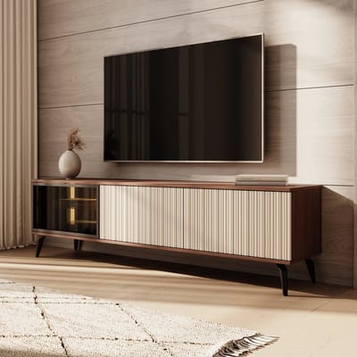 Meubella - Riverhead - TV-Meubel - Beige/Eiken - 180 cm