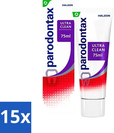 15 x Parodontax - Tandpasta - Ultra Clean - Tegen Bloedend Tandvlees - 75 ml - Bloedend Tandvlees - Tandpasta - Tandplak - Gezond Tandvlees - Fluoride