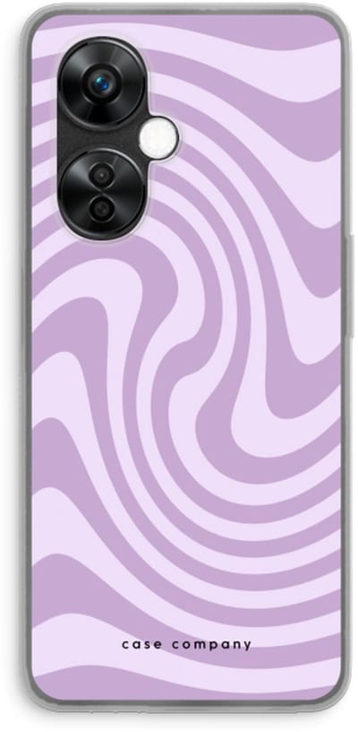 Case Company® - Hoesje geschikt voor OnePlus Nord CE 3 Lite hoesje - Swirl Paars - Soft Cover Telefoonhoesje - Bescherming aan alle Kanten en Schermrand