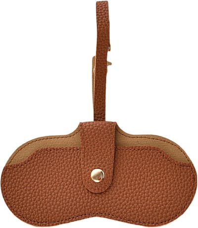 Brillen Etui - Zonnebril Tas - Veilige Opslag - Haak Ontwerp - 18.5 cm - Bruin