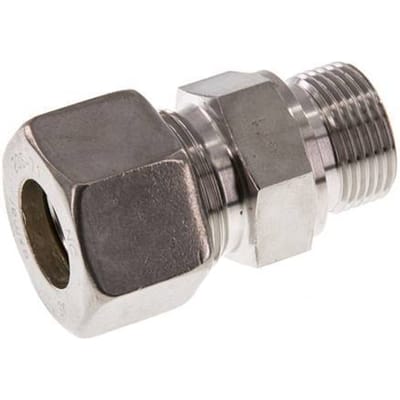 G 3/4'' Buitendraad x 20S RVS Rechte Knelfitting 400 Bar DIN 2353 - FL2S-MO-ST-034G-20-S