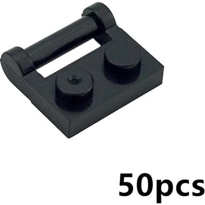50 stuks Moc Stenen Bouwdeeltjes Accessoires Clips Plaat 1X2 Met Handvat aan de Zijkant Bouwsteen Speelgoed Compatibel 48336 60470