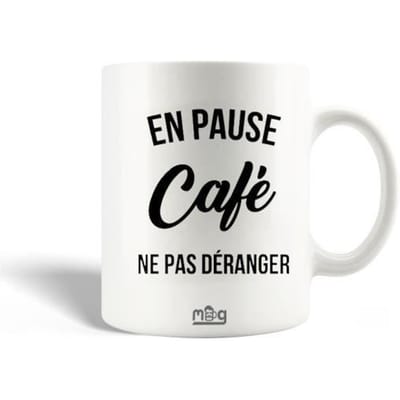 Keramische mok tijdens koffiepauze Niet storen