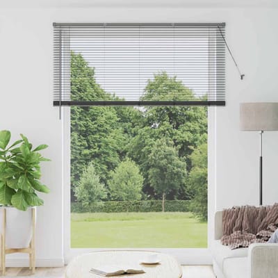 vidaXL - Venetiaanse - jaloezie - Donkergrijs - 220 - x - 155 - cm - 25 - mm - Aluminium