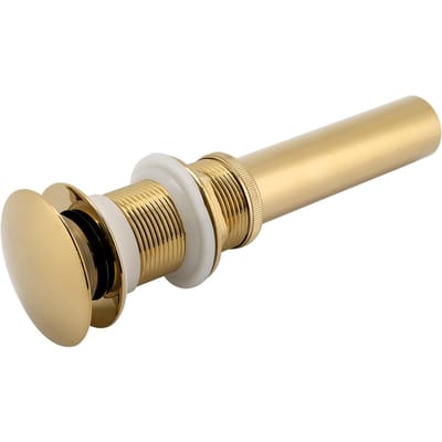 G1 1/4  Messing Badkamer Wastafel Pop-Up Afvoerplug Zonder Overloop (Titanium Verchromen)