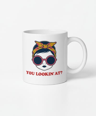 You Lookin' At? Mok - Retro Design Koffiemok