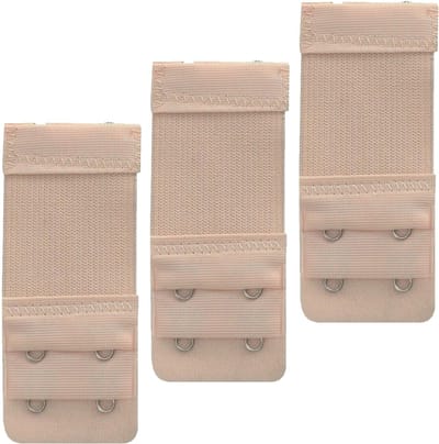 1x Beha verlengstuk - 2 Haaks - Elastisch - BH extender - Beha band verlengen - Universeel - Beige - Jonyx