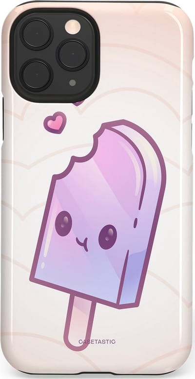 Casetastic Hoesje Geschikt voor Apple iPhone 11 Pro - Stijlvolle Beschermende Duo-layer Case - Zacht Paars IJs