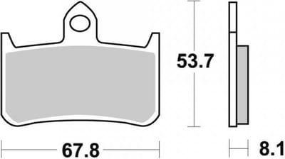perftec remblokje voor motor honda 900 cb f hornet 2002 tot 2007 avg / avd nieuw