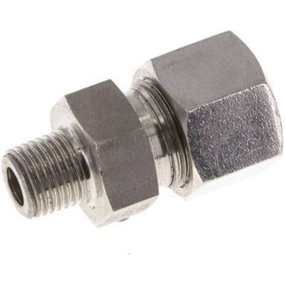 12L & R1/4'' RVS Rechte Snijringkoppeling Buitendraad 630bar ISO 8434-1