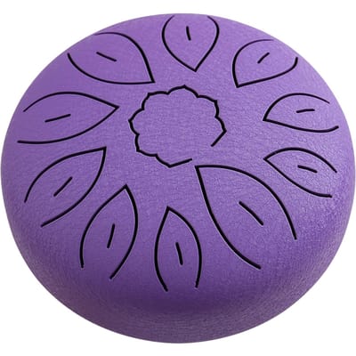 6-Inch Steel Tongue Drum 11-tonige Handpan Drum C-toets met Drum Mallet Vingerplectrums Percussie paars