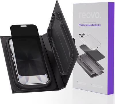 Reovo ShadowGuard Privacy Screen Protector - Geschikt voor iPhone 17 - Gehard Beschermglas - 360 Privacy Filter - Anti-Spy - Installatietool